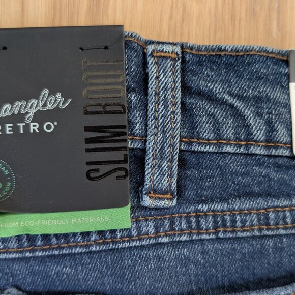 NWT Wrangler Retro Slim Bootcut Jeans 40x32 Dark Wash Western Cowboy Denim - Picture 5 of 8